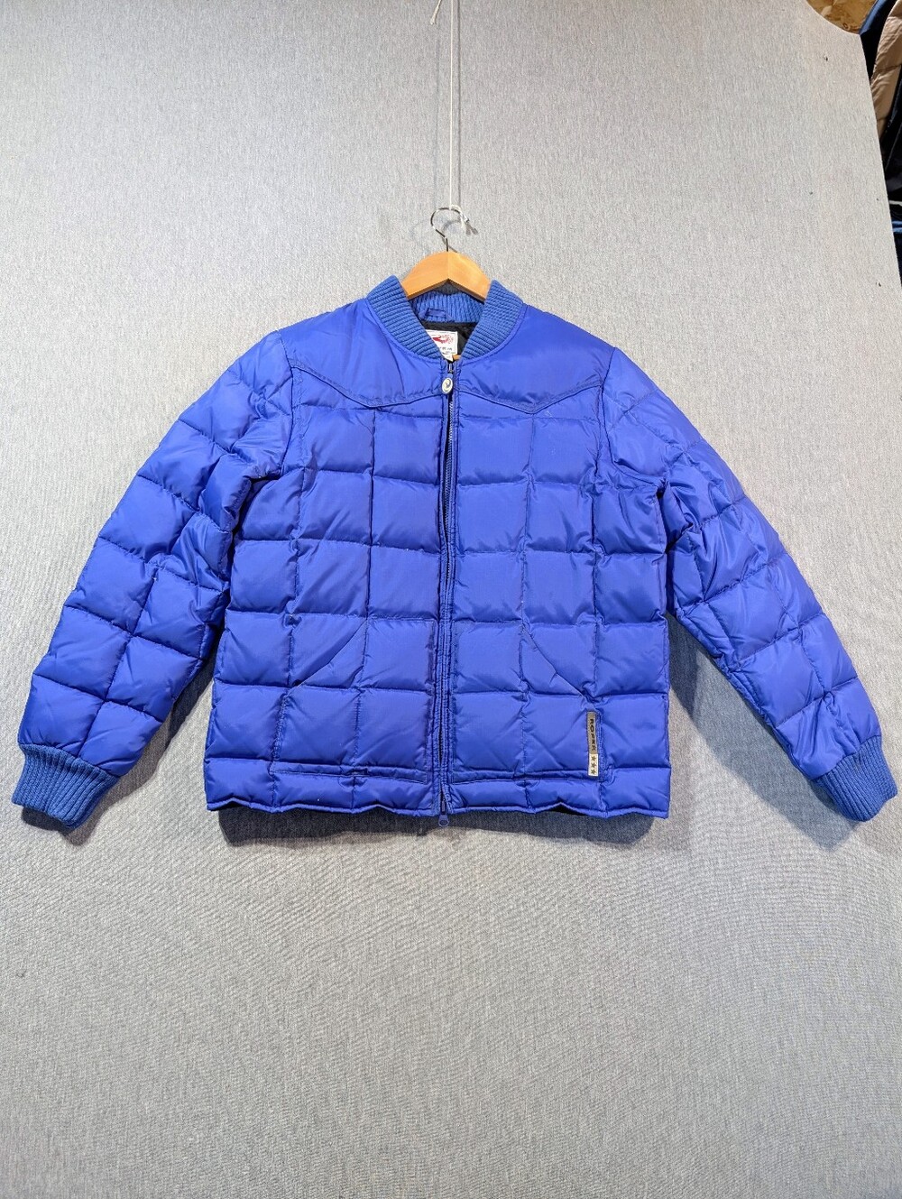 Roper Quilted Down Fill Puffer Jacket Women's Large Purple